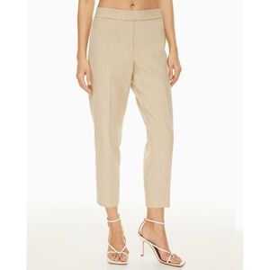 Aritzia Babaton Conan Cropped Pant in Heather Oat Beige